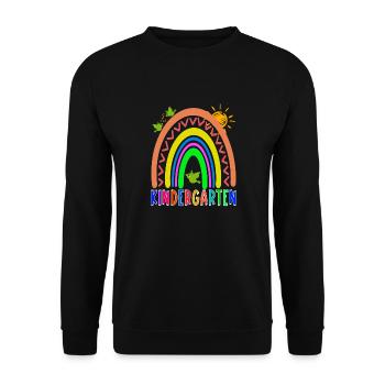 Børnehave regnbuelærer børn tilbage i skole - Unisex sweater - sort - Foran - Alina (178cm) & Michal (187cm)