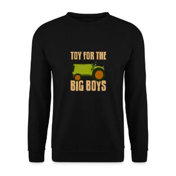 Toy For The Big Boys Retro Awesome Farmer Designs - Sweat-shirt Unisexe - noir - Devant - Alina (178cm) & Michal (187cm)