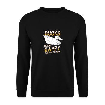 Les canards me rendent heureux Tu n’es pas tellement drôle fermier - Sweat-shirt Unisexe - noir - Devant - Alina (178cm) & Michal (187cm)