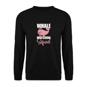 Whale Watcher Saying Whale Fans Humpback Whales - Unisex Sweatshirt - black - Front - Alina (178cm) & Michal (187cm)