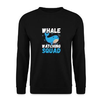 Whale Watcher Saying Whale Fans Humpback Whales - Unisex Sweatshirt - black - Front - Alina (178cm) & Michal (187cm)
