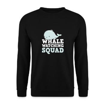 Observation des baleines Baleine bleue Baleine bleue Cétacé - Sweat-shirt Unisexe - noir - Devant - Alina (178cm) & Michal (187cm)