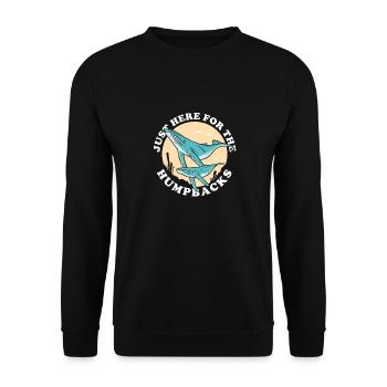 Whale Watcher Saying Whale Fans Humpback Whales - Unisex Sweatshirt - black - Front - Alina (178cm) & Michal (187cm)
