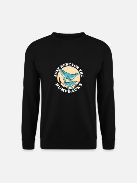 Walbeobachter Spruch Wal Fans Buckelwale - Unisex Pullover - Schwarz