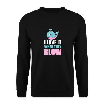 Whale Watcher Saying Whale Fans Humpback Whales - Unisex Sweatshirt - black - Front - Alina (178cm) & Michal (187cm)