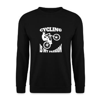 Cycling Mountainbike Cycling Bike Tour - Unisex Sweatshirt - black - Front - Alina (178cm) & Michal (187cm)