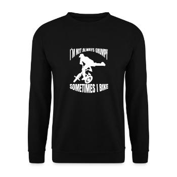 Cycling Mountainbike Cycling Cycling - Unisex Sweatshirt - black - Front - Alina (178cm) & Michal (187cm)