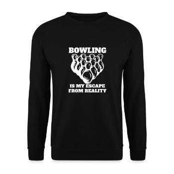 Bowling Kegel Gift Bowling Ball Bowler Bowling - Unisex Sweatshirt - black - Front - Alina (178cm) & Michal (187cm)