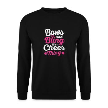 Broyer et souffler C’est une chose de joie - Sweat-shirt Unisexe - noir - Devant - Alina (178cm) & Michal (187cm)