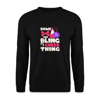 L’équipe de jeunes Cheerleader mignonne s’incline et saigne - Sweat-shirt Unisexe - noir - Devant - Alina (178cm) & Michal (187cm)