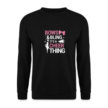 Saluts et bling be a cheer thing funny Cheer - Sweat-shirt Unisexe - noir - Devant - Alina (178cm) & Michal (187cm)