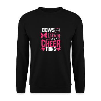 L’équipe de jeunes Cheerleader mignonne s’incline et saigne - Sweat-shirt Unisexe - noir - Devant - Alina (178cm) & Michal (187cm)