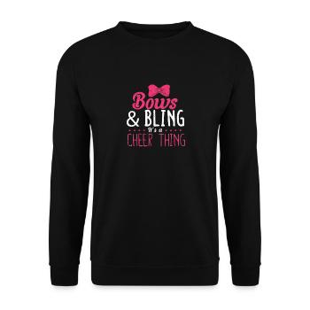 Bows & Bling It's a Cheer-Thing Cheerleader - Unisex Sweatshirt - black - Front - Alina (178cm) & Michal (187cm)