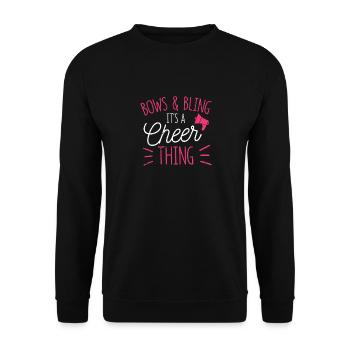 Bows & Bling c’est une pom-pom girl de cheer-thing - Sweat-shirt Unisexe - noir - Devant - Alina (178cm) & Michal (187cm)