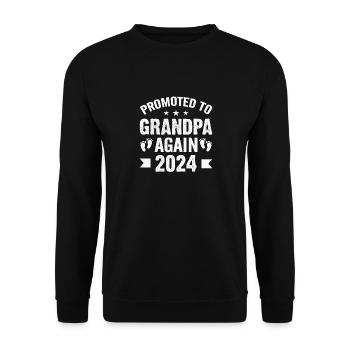 Männer Werden Wieder Zum Opa Befördert Est 2024 - Unisex Pullover - Schwarz - Vorne - Alina (178cm) & Michal (187cm)