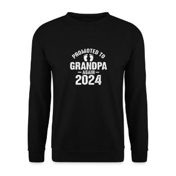 Männer Werden Wieder Zum Opa Befördert Est 2024 - Unisex Pullover - Schwarz - Vorne - Alina (178cm) & Michal (187cm)