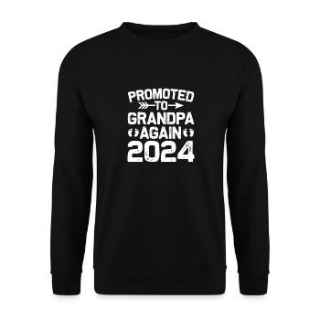 Männer Werden Wieder Zum Opa Befördert Est 2024 - Unisex Pullover - Schwarz - Vorne - Alina (178cm) & Michal (187cm)