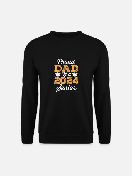 Lustige Stolzer Vater Eines Abschlussgeschenks - Unisex Pullover - Schwarz