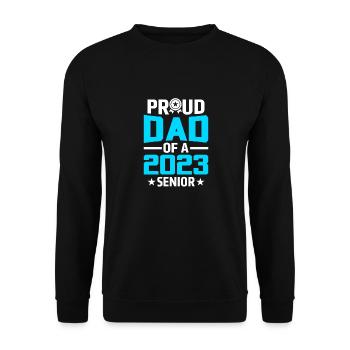 Lustige Stolzer Vater Eines Abschlussgeschenks - Unisex Pullover - Schwarz - Vorne - Alina (178cm) & Michal (187cm)