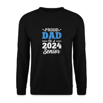 Lustige Stolzer Vater Eines Abschlussgeschenks - Unisex Pullover - Schwarz - Vorne - Alina (178cm) & Michal (187cm)
