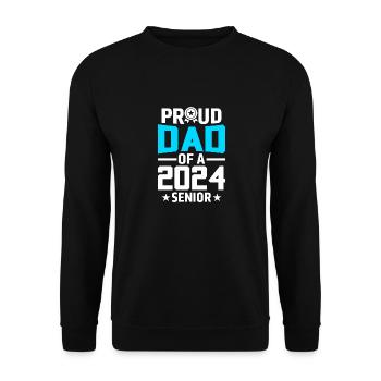 Lustige Stolzer Vater Eines Abschlussgeschenks - Unisex Pullover - Schwarz - Vorne - Alina (178cm) & Michal (187cm)