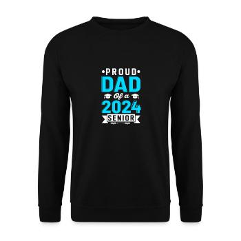 Lustige Stolzer Vater Eines Abschlussgeschenks - Unisex Pullover - Schwarz - Vorne - Alina (178cm) & Michal (187cm)