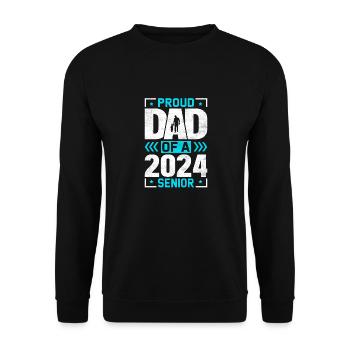 Funny proud father of a graduation gift - Unisex Sweatshirt - black - Front - Alina (178cm) & Michal (187cm)
