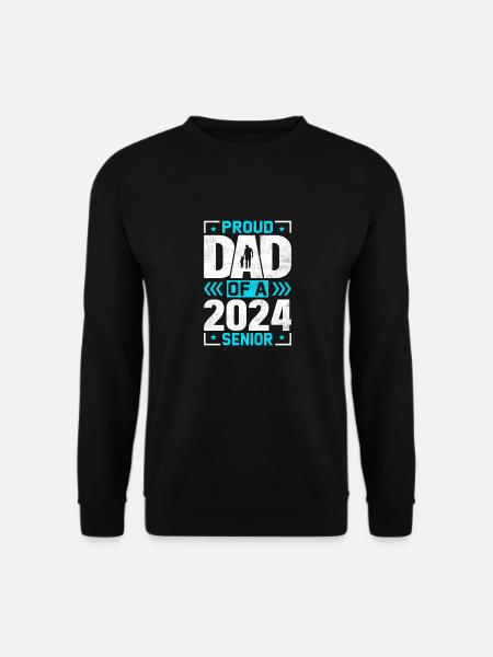 Lustige Stolzer Vater Eines Abschlussgeschenks - Unisex Pullover - Schwarz