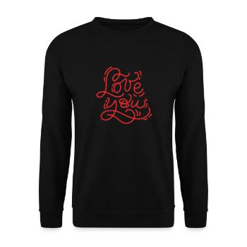 I love you-Valentine's Day gift - Unisex Sweatshirt - black - Front - Alina (178cm) & Michal (187cm)