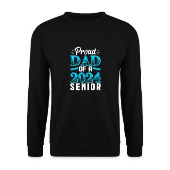 Funny proud father of a graduation gift - Unisex Sweatshirt - black - Front - Alina (178cm) & Michal (187cm)