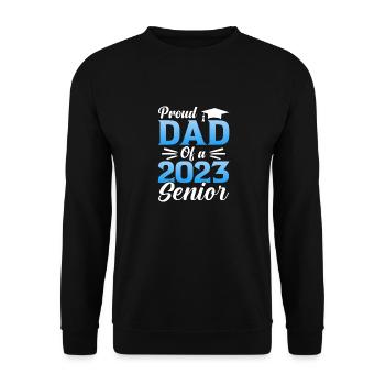 Lustige Stolzer Vater Eines Abschlussgeschenks - Unisex Pullover - Schwarz - Vorne - Alina (178cm) & Michal (187cm)