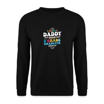 Proud Daddy of a 2nd Grade Class of 2023 - Unisex Sweatshirt - black - Front - Alina (178cm) & Michal (187cm)