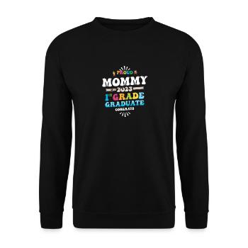 Stolze Mama einer 1. Klasse von 2023 - Unisex Pullover - Schwarz - Vorne - Alina (178cm) & Michal (187cm)