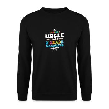 Proud Uncle of a 2nd Grade Class of 2023 - Unisex Sweatshirt - black - Front - Alina (178cm) & Michal (187cm)