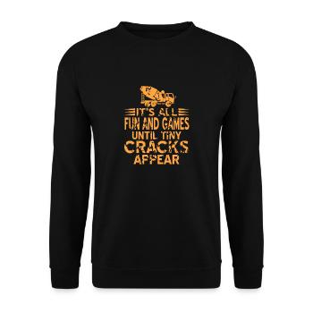 Tout le plaisir et les jeux jusqu’à ce que de minuscules fissures apparaissent Mason - Sweat-shirt Unisexe - noir - Devant - Alina (178cm) & Michal (187cm)