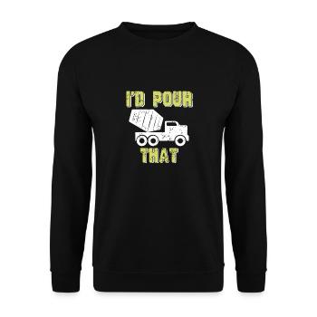 Je verrais ce camion de ciment rétro drôle de Mason - Sweat-shirt Unisexe - noir - Devant - Alina (178cm) & Michal (187cm)