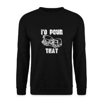 Je verrais ce camion de ciment vintage drôle de Mason - Sweat-shirt Unisexe - noir - Devant - Alina (178cm) & Michal (187cm)