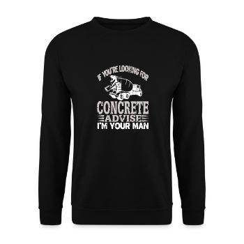 Looking For Concrete Advice I'm Your Man Retro - Unisex Sweatshirt - black - Front - Alina (178cm) & Michal (187cm)
