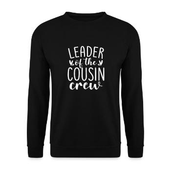 Leader Of The Cousin Crew Family Nephew - Unisex Pullover - Schwarz - Vorne - Alina (178cm) & Michal (187cm)