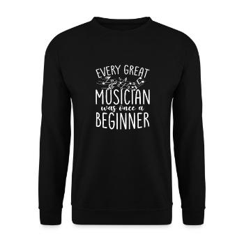 Every Musician Was Once A Beginner Orchester - Unisex Pullover - Schwarz - Vorne - Alina (178cm) & Michal (187cm)