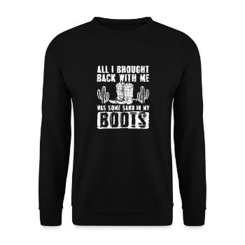 Tout ce que j’ai ramené avec moi, c’était du sable - Sweat-shirt Unisexe - noir - Devant - Alina (178cm) & Michal (187cm)