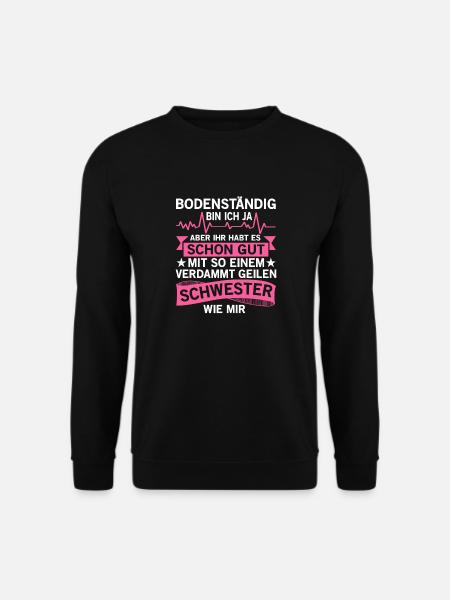 Krankenpflegerin Spruch Krankenpflege - Unisex Pullover - Schwarz