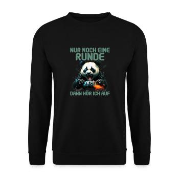 Nur noch eine Runde dann hör ich auf Kinder Gaming - Unisex Pullover - Schwarz - Vorne - Alina (178cm) & Michal (187cm)