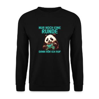 Nur noch eine Runde dann hör ich auf Kinder Gaming - Unisex Pullover - Schwarz - Vorne - Alina (178cm) & Michal (187cm)