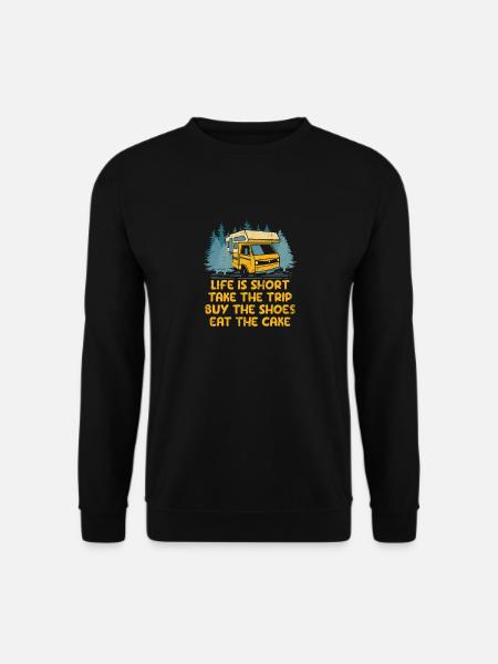 Buy Shoes Vacation Funny Traveler Tour - Unisex Pullover - Schwarz