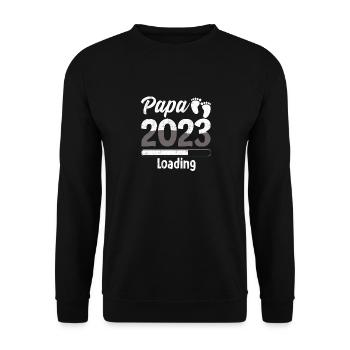 Cadeau des futurs parents de grossesse Papa 2023 - Sweat-shirt Unisexe - noir - Devant - Alina (178cm) & Michal (187cm)