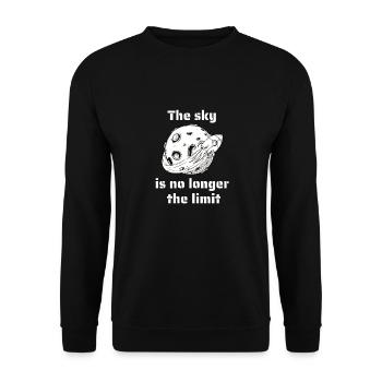 The Sky Is No Longer The Limit Retro Space Designs - Unisex Sweatshirt - black - Front - Alina (178cm) & Michal (187cm)