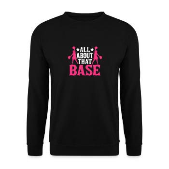All About That Base Cheerleading Design, Cheer - Unisex Sweatshirt - black - Front - Alina (178cm) & Michal (187cm)