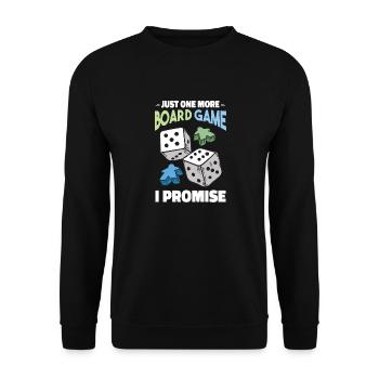 Funny Board Game Lover Cartoon - Unisex Sweatshirt - black - Front - Alina (178cm) & Michal (187cm)