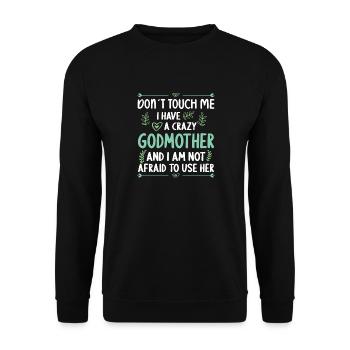 J’ai une fille folle parrain Podson - Sweat-shirt Unisexe - noir - Devant - Alina (178cm) & Michal (187cm)